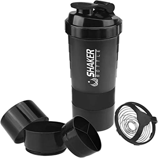 DYNAMI 500ml Protein Shaker mit integriertem Pulverbehälter